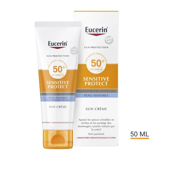 Eucerin crème solaire visage sensitive 50 ml