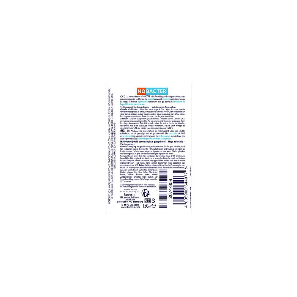 Eucerin Nobacter Mousse à Raser 150 ml