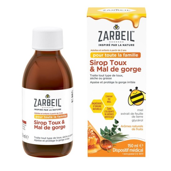 Zarbeil Sirop Toux et Mal de Gorge 150 ml