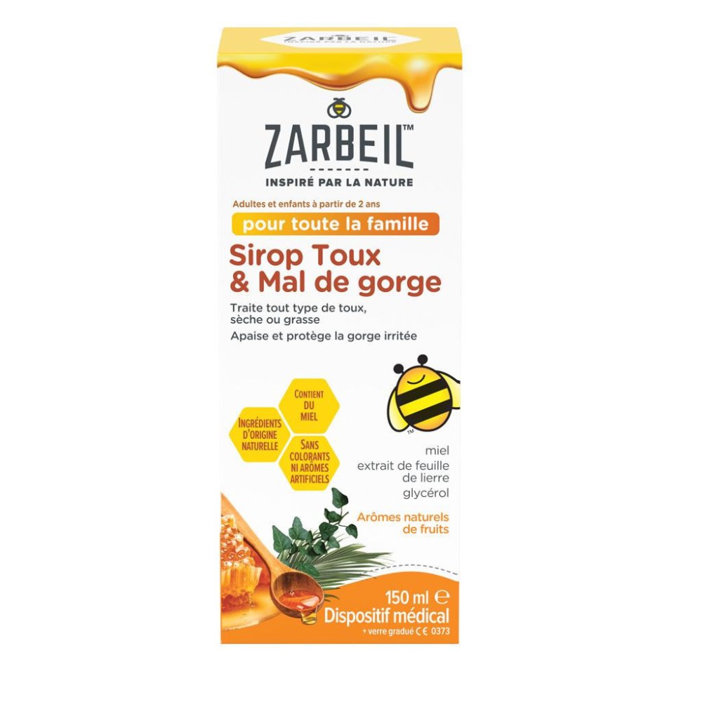 Zarbeil Sirop Toux et Mal de Gorge 150 ml