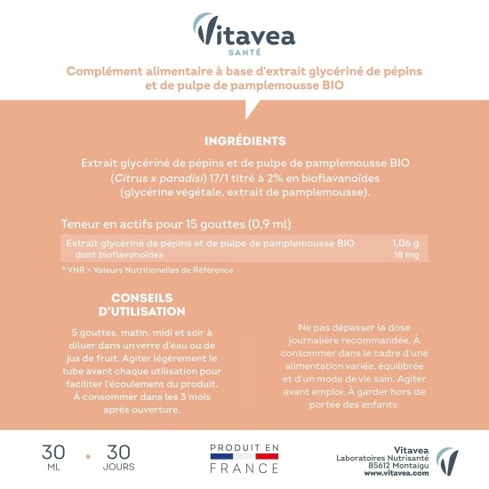 Nutrisanté extrait pépins pamplemousse bio 50 ml