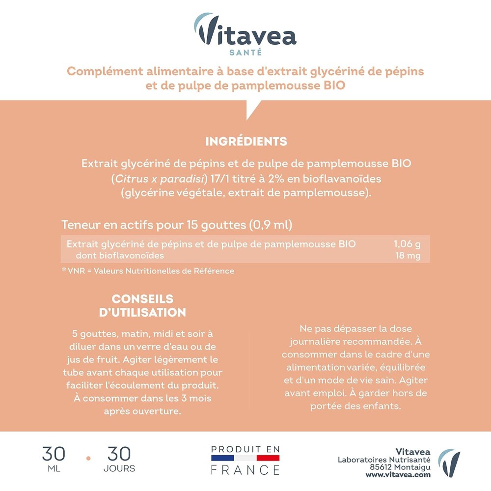 Nutrisanté extrait pépins pamplemousse bio 50 ml
