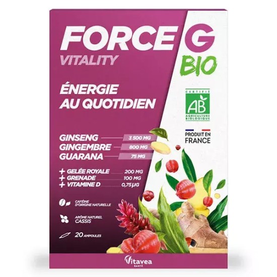 Nutrisanté Force G Vitality 20 ampoules 10 ml