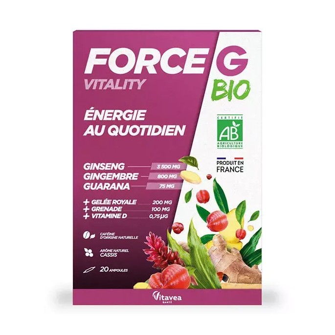 Nutrisanté Force G Vitality 20 ampoules 10 ml
