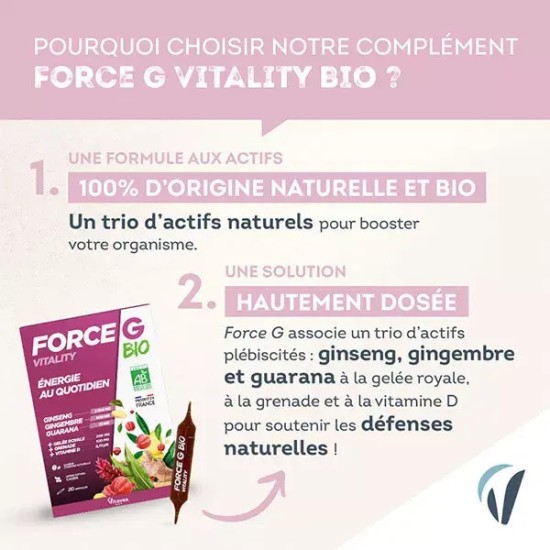 Nutrisanté Force G Vitality 20 ampoules 10 ml