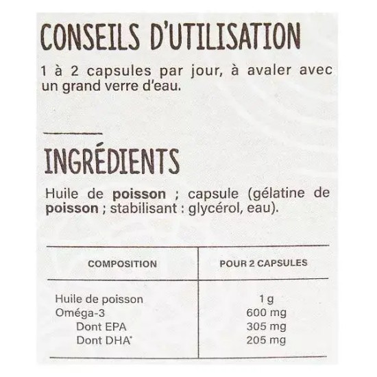 Nutrisanté Oméga 3 - Complément Alimentaire