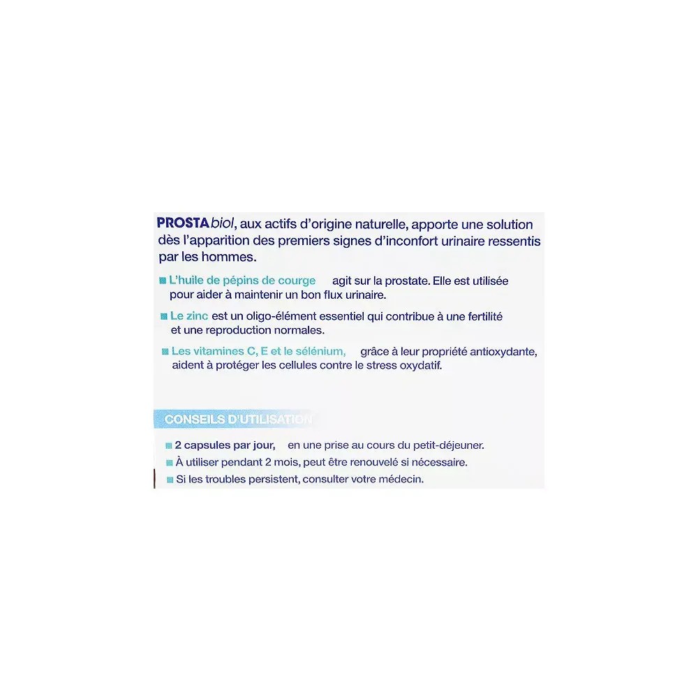 Nutrisanté Prostabiol Compléments Alimentaires