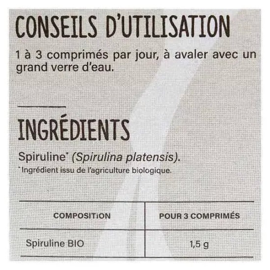 Nutrisanté Spiruline Bio 30 comprimés