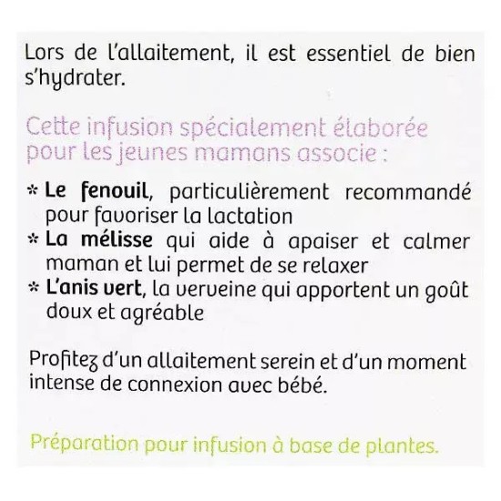 Nutrisanté tisane allaitement Boîte de 20