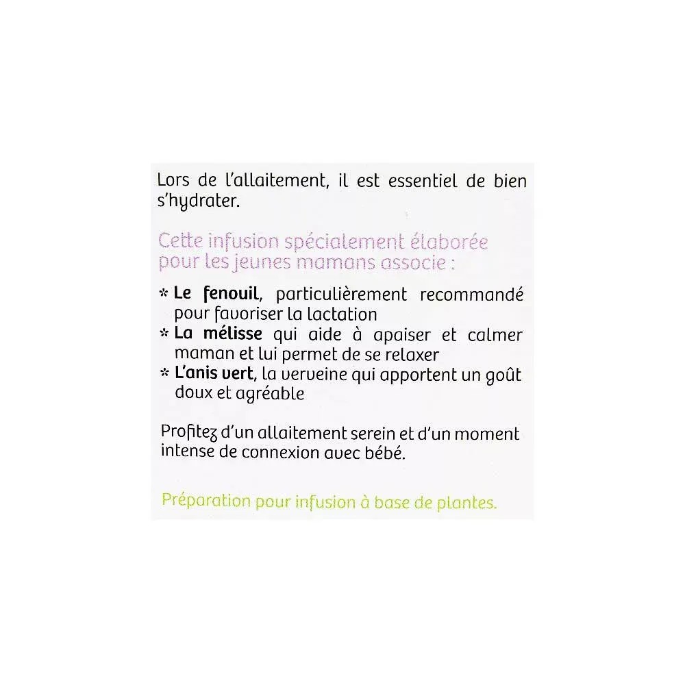 Nutrisanté tisane allaitement Boîte de 20