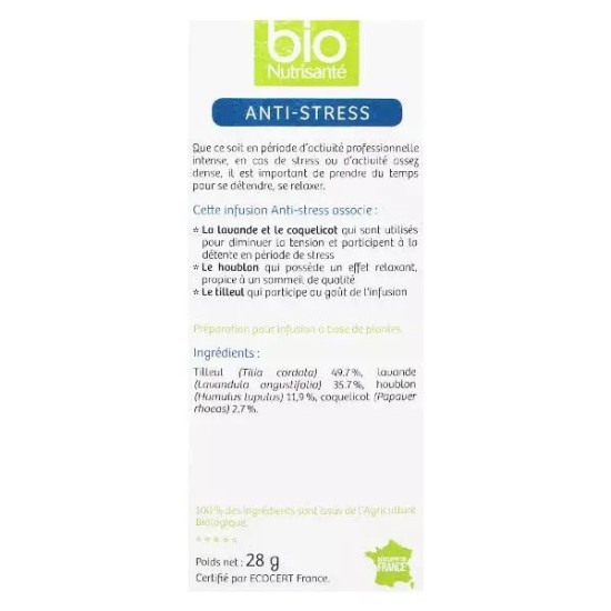 Nutrisanté tisane bio anti-stress