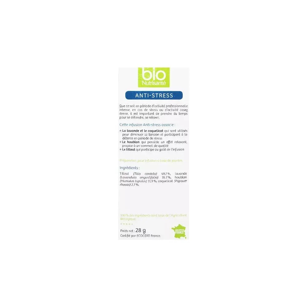 Nutrisanté tisane bio anti-stress