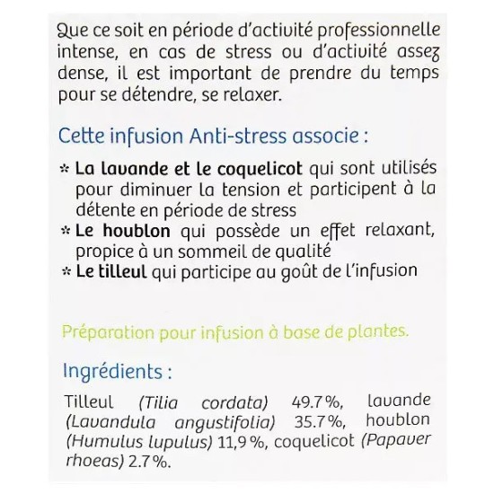 Nutrisanté tisane bio anti-stress