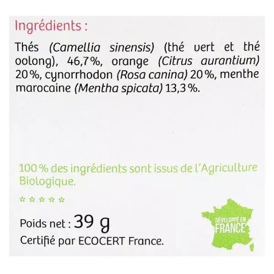 Nutrisanté tisane bio brûle graisses