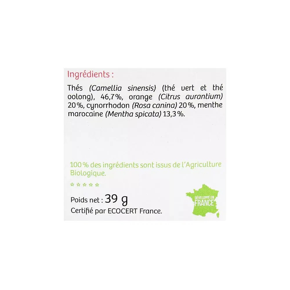 Nutrisanté tisane bio brûle graisses