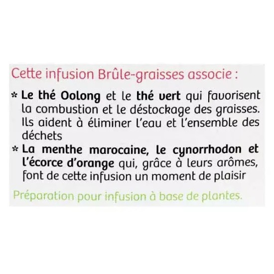 Nutrisanté tisane bio brûle graisses