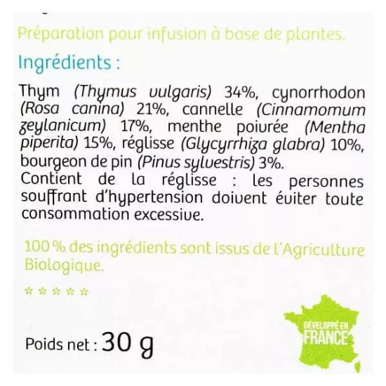 Nutrisanté Tisane Bio Défenses Naturelles 20 sachets