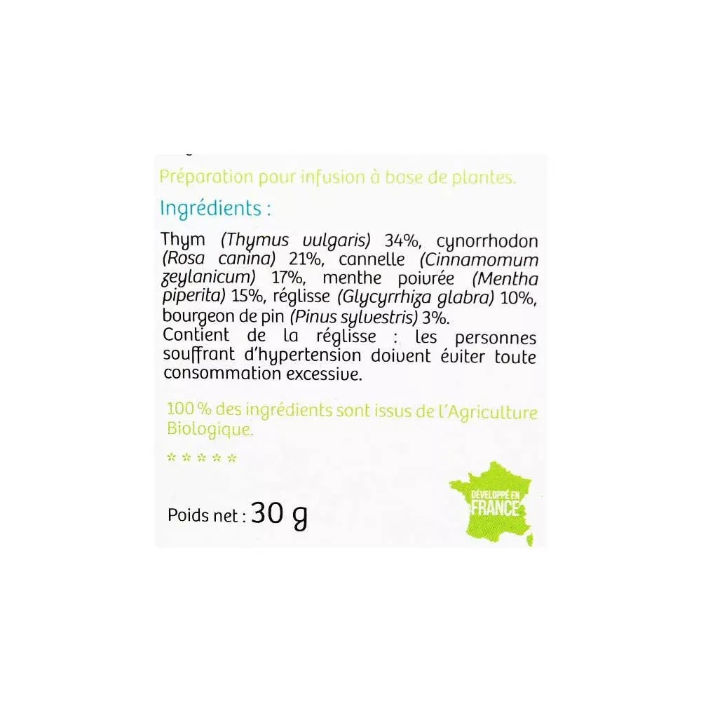 Nutrisanté Tisane Bio Défenses Naturelles 20 sachets