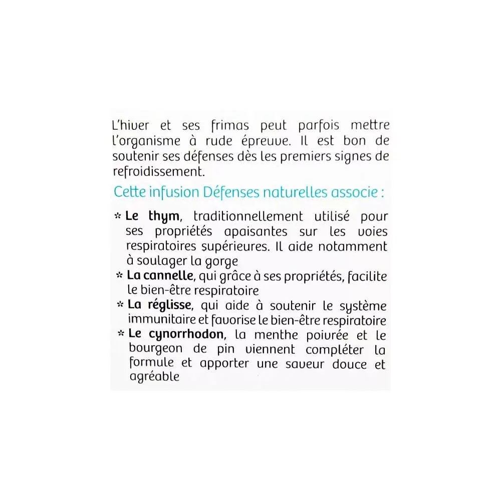 Nutrisanté Tisane Bio Défenses Naturelles 20 sachets