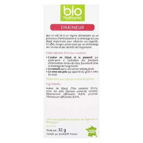 Nutrisante tisane bio draineur