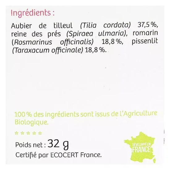 Nutrisante tisane bio draineur