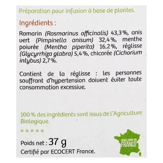 Nutrisanté tisane bio foie et intestin