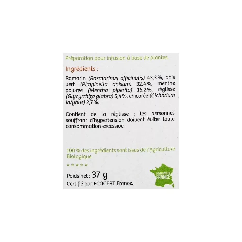 Nutrisanté tisane bio foie et intestin
