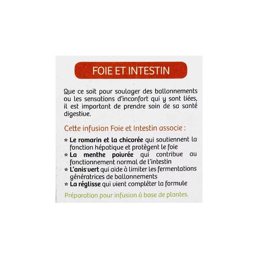 Nutrisanté tisane bio foie et intestin