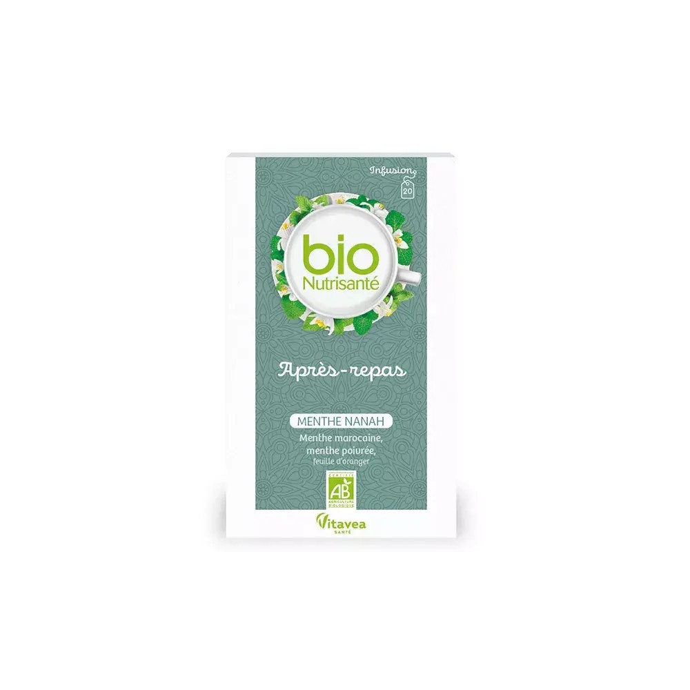 Nutrisanté Tisane Bio Thé Vert Menthe Nanah