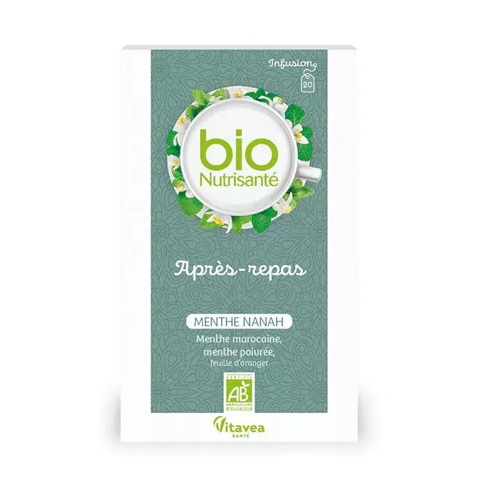 Nutrisanté Tisane Bio Thé Vert Menthe Nanah
