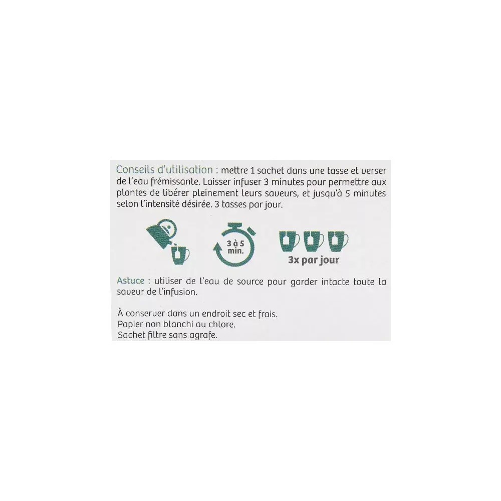 Nutrisanté Tisane Bio Thé Vert Menthe Nanah
