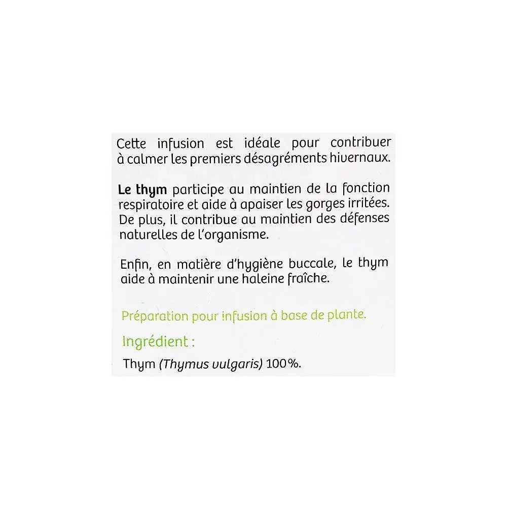 Nutrisante Tisane Bio Thym 20 sachets