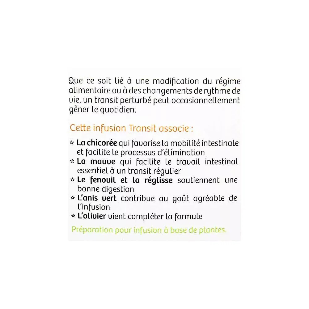 Nutrisante tisane bio transit 20 sachets