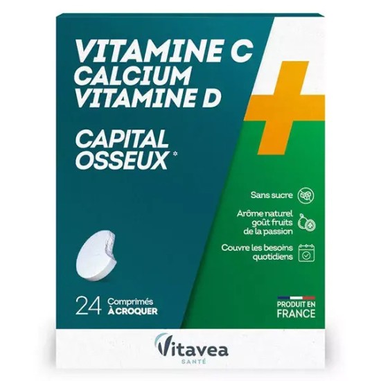 Nutrisante Vitamine C + Calcium + Vitamine D 24 comprimés