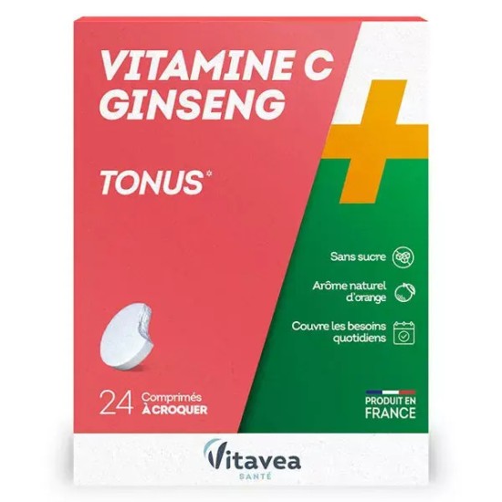 Nutrisante Vitamine C + Ginseng 24 comprimés à croquer