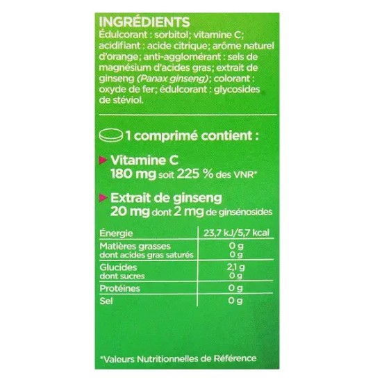 Nutrisante Vitamine C + Ginseng 24 comprimés à croquer