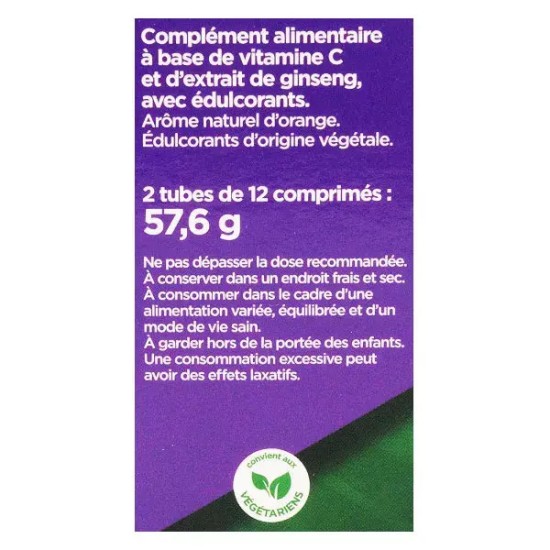 Nutrisante Vitamine C + Ginseng 24 comprimés à croquer