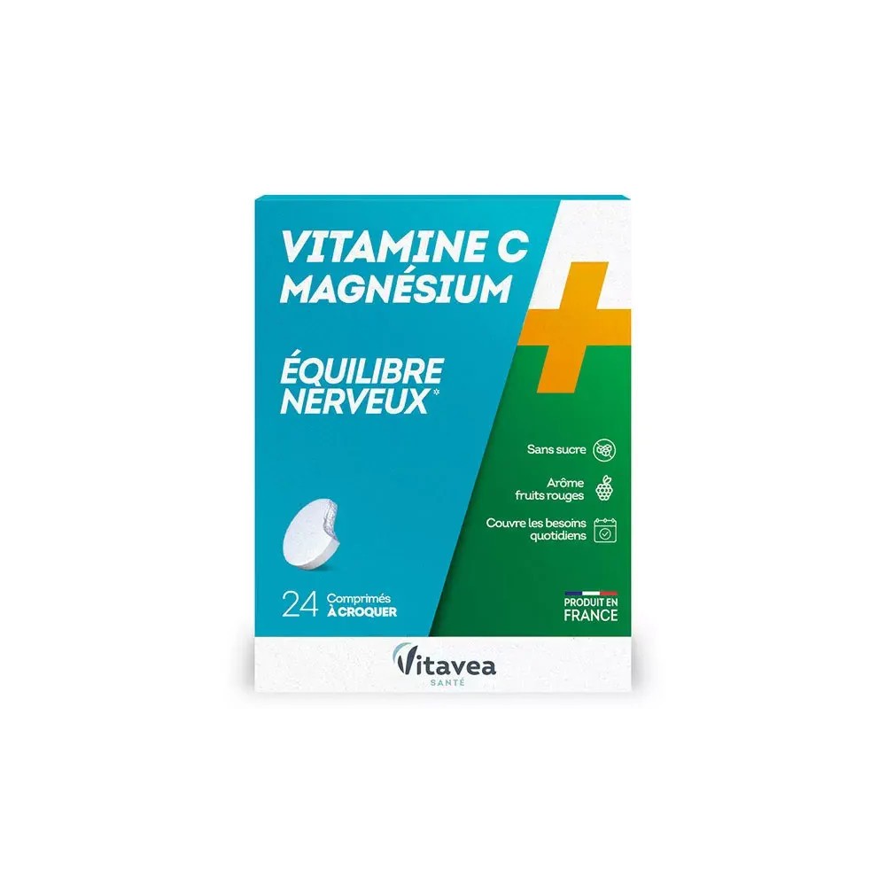 Nutrisante vitamine C + magnésium à croquer 24 cp