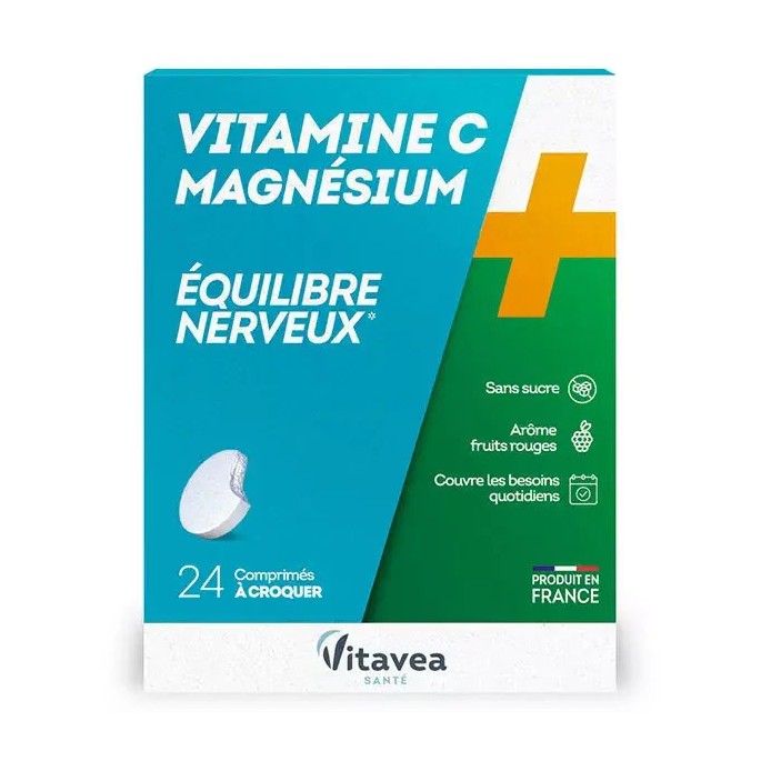 Nutrisante vitamine C + magnésium à croquer 24 cp