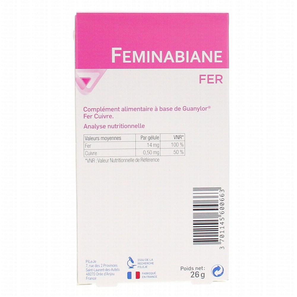 Pileje Feminabiane Fer Gélules