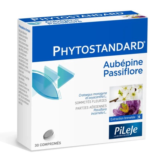 Pileje Phytostandard Aubépine et Passiflore 30 comprimés