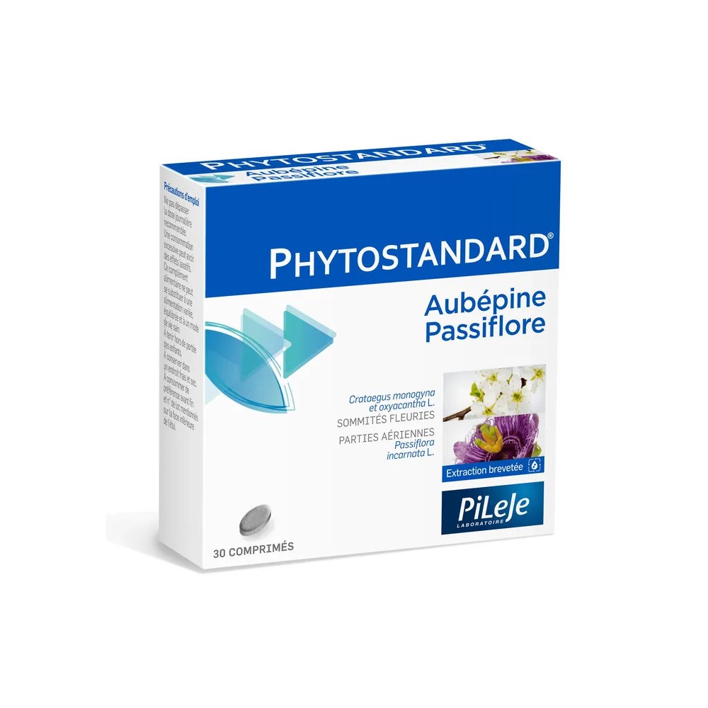 Pileje Phytostandard Aubépine et Passiflore 30 comprimés