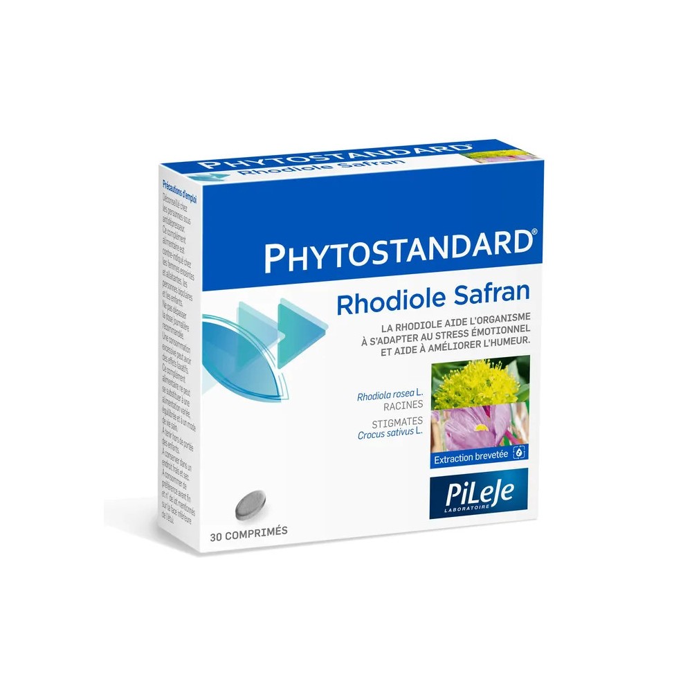 Pileje Phytostandard Rhodiole Safran 30 comprimés