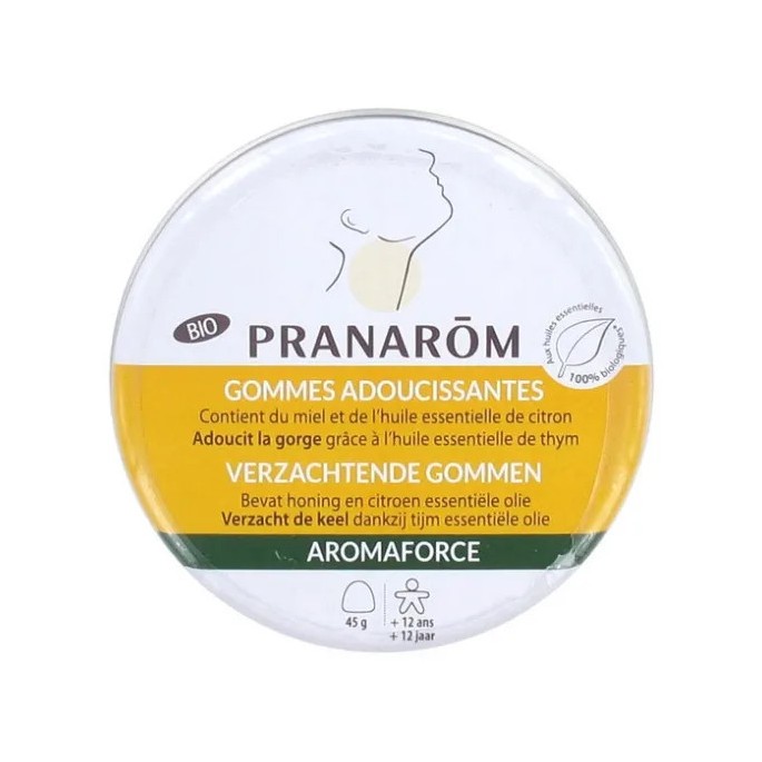 Pranarôm Aromaforce Gommes Miel Citron Bio 45 g