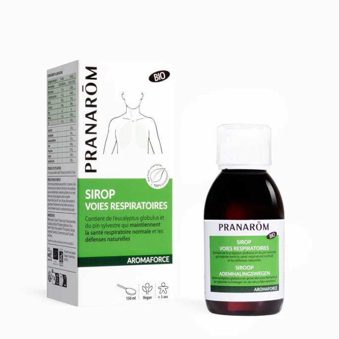 Pranarôm Aromaforce Sirop Voies Respiratoires Bio 150 ml