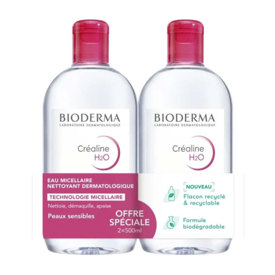Bioderma Créaline H2O 500 ml sans parfum
