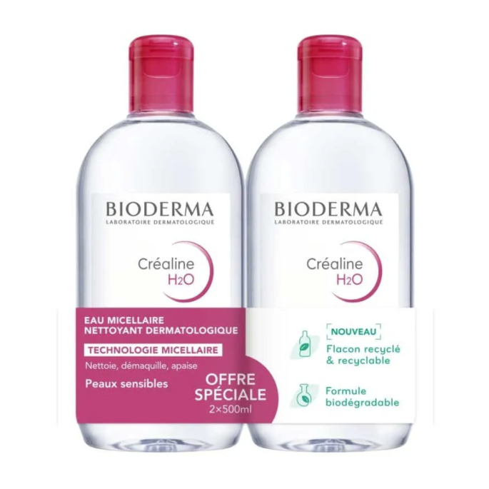 Bioderma Créaline H2O 500 ml sans parfum