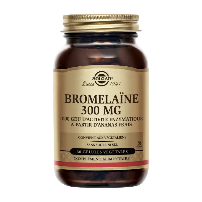 Solgar bromélaïne 300 mg