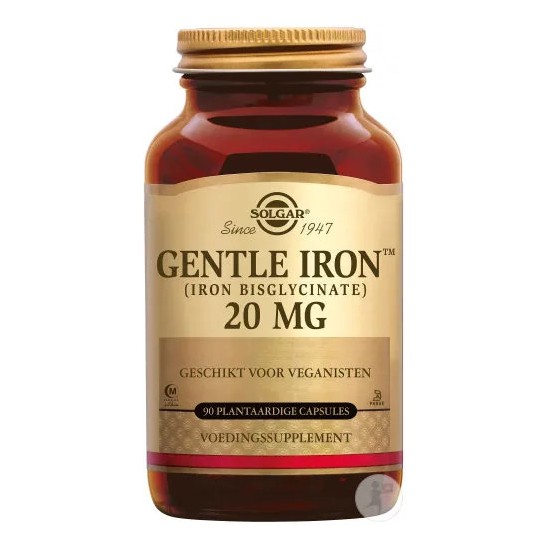 Solgar Gentle Iron Fer Doux 25 mg 90 gélules