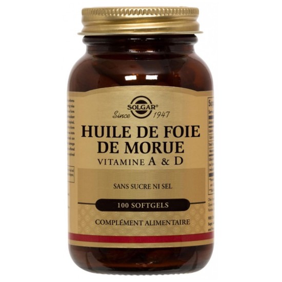 Solgar huile de foie de morue 100 capsules